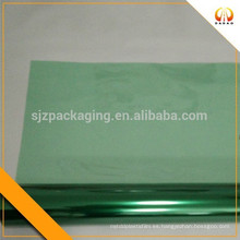 Película de plástico de color transparente verde para embalaje